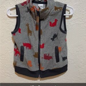 18m Gray Animal Print Vest